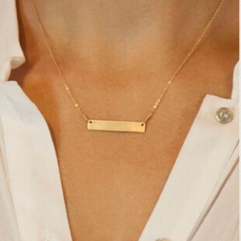 Small Heart Necklace, Horizontal Bar Necklace, Circle Jewelry, Dainty Diamond Necklace, Gold Bar Necklace, Summer Necklace, Hand Chain, Gold Bar, Diy Schmuck