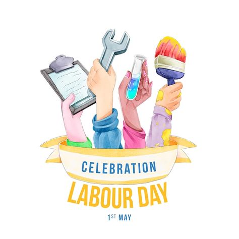 Realistic labour day theme Free Vector | Free Vector #Freepik #freevector #labours-day #workers-day #labor-day #labour Labour Day Poster Ideas, Labour Day Poster, Poster Ideas Drawing, Labour's Day, Labor Day Decorations, 1st May Labour Day, Soft Board Decoration, Happy Labour Day, International Workers Day