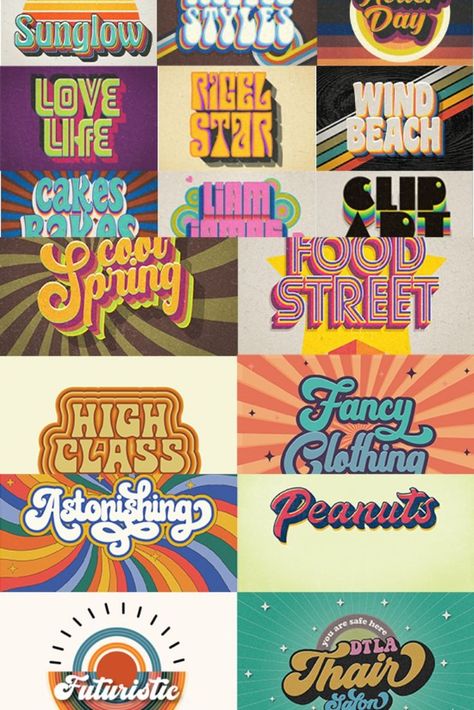 I will design 70s retro, hippie, psychedelic, funky font typography logo 70s Graphic Design Typography, 70s Writing Font, 70s Typography Poster, 70s Design Elements, 70s Font Typography, Retro Logo Ideas, Funky Logo Design Ideas, 70s Design Graphic, Retro Logos 70s