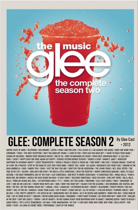 minimal polaroid album poster for complete season 2 by glee Glee Poster, Glee Season 4, Polaroid Album, Indie Movie Posters, Hopelessly Devoted, Album Posters, Polaroid Posters, Bridge Over Troubled Water, Losing My Religion