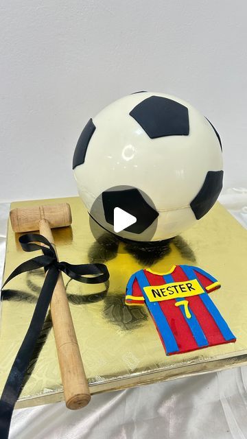 Chef Zelma /Bespoke Cakes Goa on Instagram: "Piñata football Cake..  I love when someone allows me to be creative and this boy loves Pokémon, football and his fav is Ronaldo..  . . . . . . #footballcake #ronaldofan #foodballlovers💙⚽ #customisedcakesgoa #cakesofinstagram #homebakerindia #homebakergoa #customcakes #cakeartist #bakery #theforthousegoa" Football Cakes For Boys, Bespoke Cakes, Football Cake, Bday Cake, This Boy, Football Boys, Cakes For Boys, Be Creative, Custom Cakes