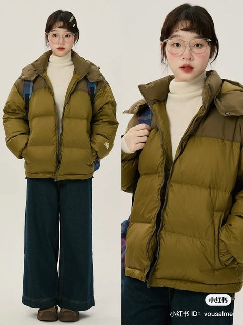 Juminocore Outfit Winter, Really Cold Winter Outfits, Camping Style Clothes, Japanese Winter Fashion, Aesthetic Outfits 90s, Cold Outfits, Kawaii Fashion Outfits, Winter Fits, Warm Outfits