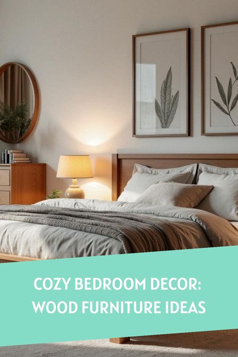 Cozy Bedroom Decor: Wood Furniture Ideas Bedroom Decor Wood, Stylish Kitchen Decor, Cozy Bedroom Decor, Contemporary Bed Frame, Natural Bedroom Decor, Wood Furniture Ideas, Stylish Bedroom Decor, Rustic Nightstand, Living Room Decor Rustic