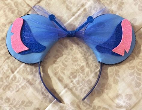 Stitch ears Ear Ideas, Stitch Costume, Stitch Ears, Diy Disney Ears, Disney Ears Headband, Diy Mickey Ears, Disney Mouse Ears, Disney Headbands, Disney Mickey Ears