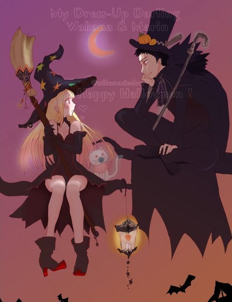 Marin X Gojo, Gojo Anime, Sono Bisque Doll, My Dress Up Darling, Dress Up Darling, Anime Version, Halloween Icons, Halloween Drawings, Anime Couple