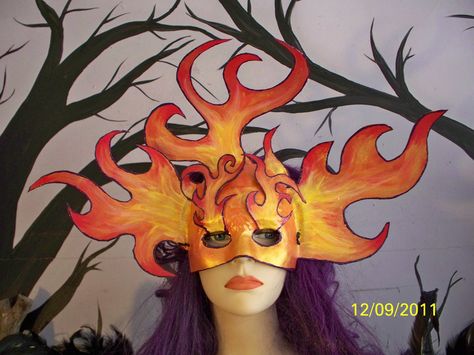 Definately hot as in fake fire Fire Mask, Moana Jr, Phoenix Costume, Fire Costume, Fake Fire, Fire Crafts, Ice Party, Mask Venetian, Fire Goddess