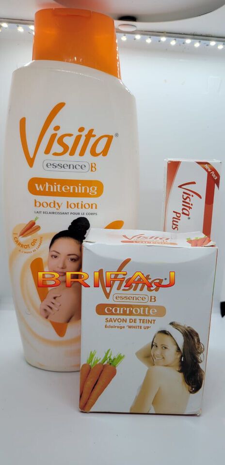 VISITA ESSENCE B CARROT BODY SKIN CARE . LOTION+ CREAM + SOAP | eBay St Ives, Cream Lotion, Light Skin, Body Skin, Classy Dress, Body Skin Care, Body Cream, Vitamin E, Body Lotion