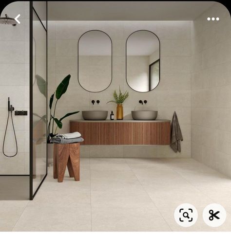 300x600 Bathroom Tiles, Bathroom Design Light Colours, Cream Brown Bathroom, 300x600 Tiles Bathroom, Natural Stone Bathroom Tiles, One Tile Bathroom, Bathroom Light Colors, Natural Tile Bathroom, Simple Clean Bathroom