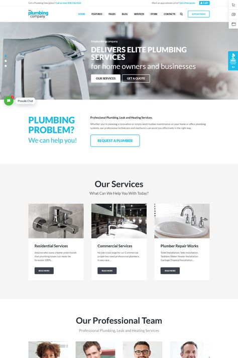 Plumbing is a comprehensive Elementor WordPress theme designed for the plumbing, repair, building, and construction industries. With its modern and professional design, Plumbing offers a wide range of features and customization options to create a stunning website for your plumbing or construction business. Plumbing Website Design, Website Styles, Minimalistic Website Design, Sole Trader, Plumbing Companies, Website Design Inspiration Layout, Building And Construction, Modern Website Design, Plumbing Problems