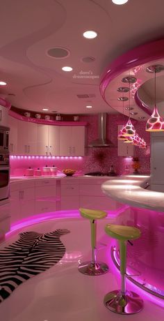 Pink Y2k Apartment, 2000 Home Decor, Y2k House Aesthetic, 2000s Home Aesthetic, Y2k Apartment Aesthetic, 2000s House Aesthetic, Party House Interior, Y2k Interior Design, 2000s Interior Design