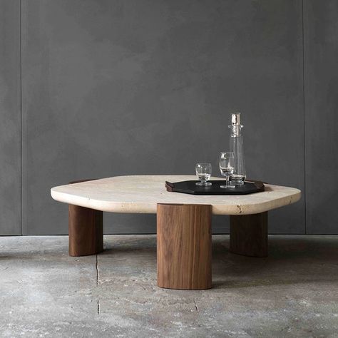 POWER HUT Coffee Table | Wayfair Stone Table Top, Experimental Design, Luxury Coffee Table, Round Wood Coffee Table, Table Wood, Low Tables, Faux Marble, Coffee Table Design, The Hub