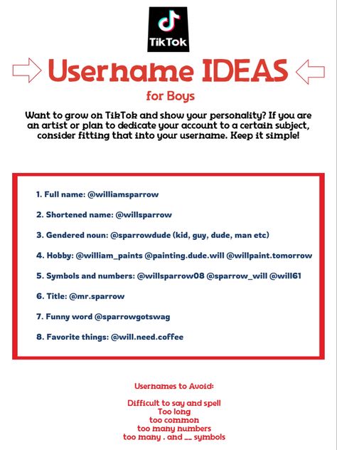 Username ideas for growing on TikTok. Guys, men, he/him #tiktok Usernames 👈🏼 #tiktokchallenge #tiktok #username #usernameideas #boyusernames #usernames Tiktok Usernames, Tiktok Guys, Username Ideas, Funny Words, Keep It Simple, What To Wear, How To Plan, Funny