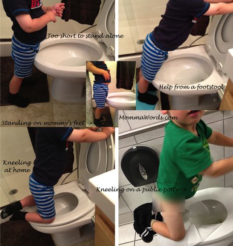 Get your too-short-to-stand-on-his-own toddler boy to pee in a public potty! To Pee, Kid Stuff, Toddler Boys