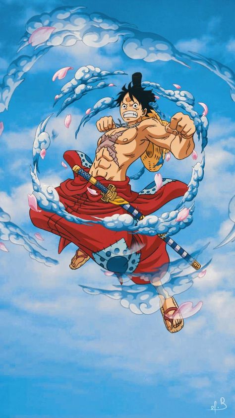 Luffy Land Of Wano, One Piece Wano Arc Wallpaper, Luffy Wano Wallpaper, One Piece Wano Wallpaper, Luffy King Of The Pirates, Wano Wallpaper, Luffy Wano Arc, Wano Onepiece, One Piece Wano Arc