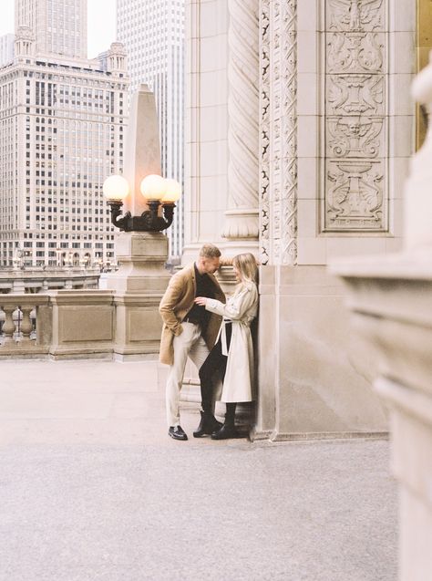 Chicago Riverwalk Photoshoot, Wrigley Building Engagement, Riverwalk Engagement Photos, Photos In Chicago, Editorial Couple, Editorial Engagement Photos, Editorial Photo Shoot, Chicago Landmarks, Chicago Riverwalk