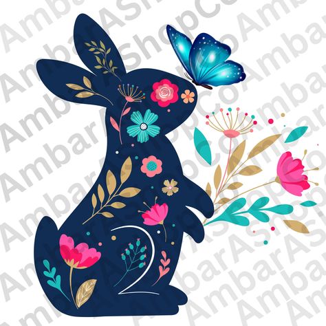 Easter Butterfly, Bunny Butterfly, Bunny Images Clip Art, Rabbit Images Clip Art, Dog Shirt Design, Easter Bunny Vector, Rabbit Png, Butterflies Svg, Spring Prints