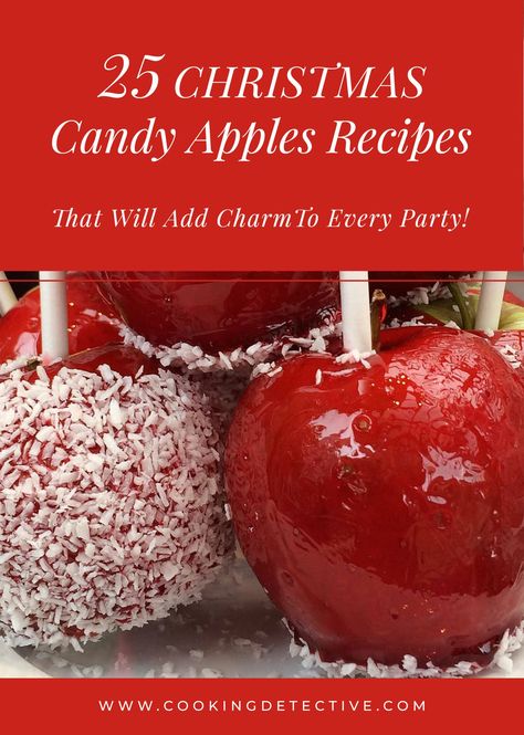 Celebrate love at first bite and indulge yourself in some sweet affair this Christmas season with this list of Christmas Candy Apples Recipes! Christmas Candy Apples, Traditional Christmas Eve Dinner, Apples Recipes, Gourmet Candy Apples, Easy Christmas Candy Recipes, Gourmet Caramel Apples, Candy Apple Recipe, Christmas Sweet Treats, Apple Christmas