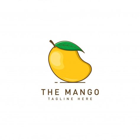 Mango fruit logo template Premium Vector | Premium Vector #Freepik #vector #logo #template #fruit #corporate Mango Graphic Design, Mango Logo Design, Mango Logo, Fresh Logo Design, Juice Logo, Mango Design, Mango Shop, Fresh Logo, Fruit Logo