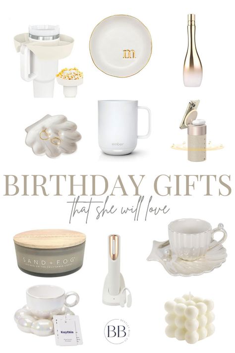 Are you looking for birthday gift ideas for her that she will love? I found the best gifts that are affordable but look like luxury. Whether you are looking for a romantic gift for your wife or a cute bday gift for your sister, these amazon finds are good birthday gifts and unique christmas gifts! Find your best friend a creative personal gift with these neutral but preppy chic fancy gifts. From wine openers to pearl coffee cups, to fine fragrances, this wishlist has all the gift ideas for her! Birthday Gift For Sister Ideas, Bday Gifts For Girlfriend, Good Birthday Gifts, Birthday Gift Ideas For Her, Picnic Birthday Party, Good Vibes Quotes, Picnic Birthday, Bday Gift, Preppy Chic