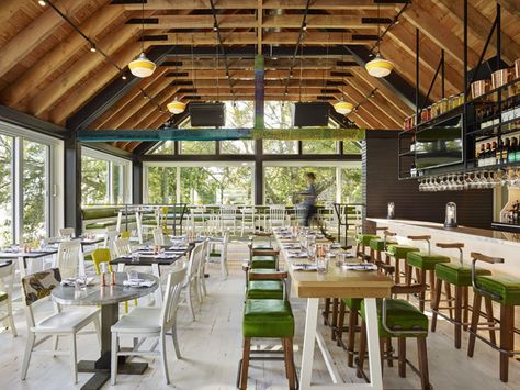 http://yatzer.com/drake-devonshire-inn-tongtong Restaurant Design Awards, Lakeside Hotel, Lakeside Restaurant, Drake Hotel, Country Inn, Art Chair, Lake Ontario, Retail Design Blog, Prince Edward