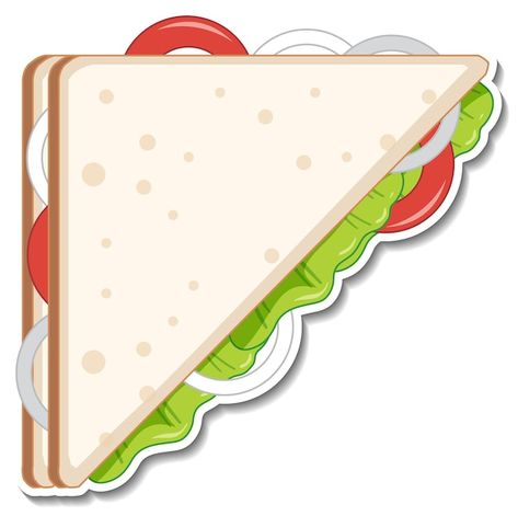 Triangle Sandwiches, Sandwich Clipart, Sandwich Sticker, Triangle Drawing, Preschool Alphabet, Alphabet Learning, Food Clipart, Food Cartoon, Cartoon Svg