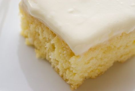 Vanilla Poke Cake Recipes, Vanilla Poke Cake, Lemon Poke Cake, Condensed Milk Cake, Italian Cream Cakes, Poke Cake Recipes, Lemon Filling, Poke Cakes, A Piece Of Cake