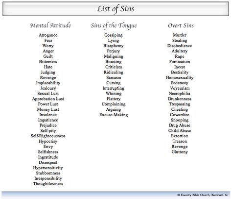 A LOT of people apply to to these, not just ME! I love how some “Christians” throw judgement when really they should be holding up a mirror! Things That Are Sins, Sin List, Sins In The Bible, What Is Sin, List Of Sins, What Are Sins, Brenham Texas, Sodom And Gomorrah, Bible Study Help