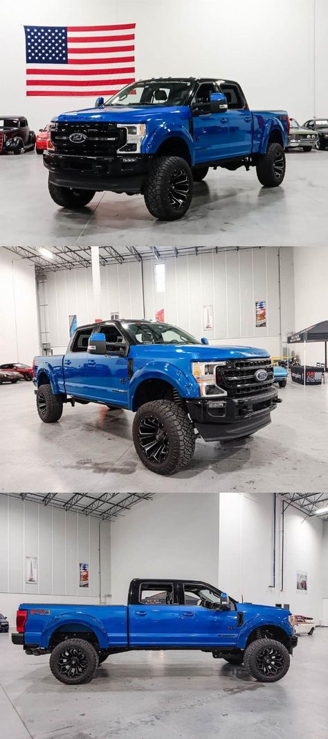 2020 Ford F-250 Lariat Black Widow lifted [head turning truck] Ford F150 Lifted, F150 Lifted, Lifted Trucks For Sale, The Black Widow, Ford Trucks F150, Skyline R34, Truck For Sale, Bed Liner, Leather Seats