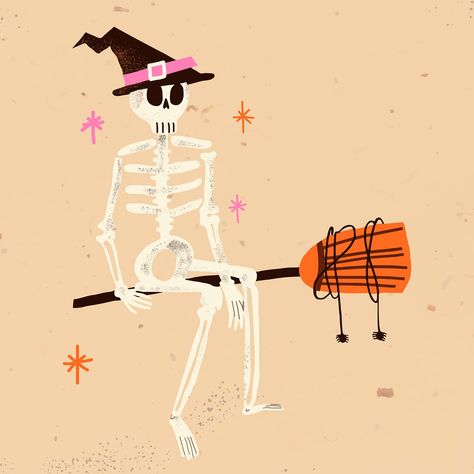 Witch Halloween Aesthetic, Witch Hat Cute, Skeleton Vector, Witch Skeleton, Halloween Wallpaper Backgrounds, Skeleton Illustration, Dinosaur Images, Cute Skeleton, About Halloween