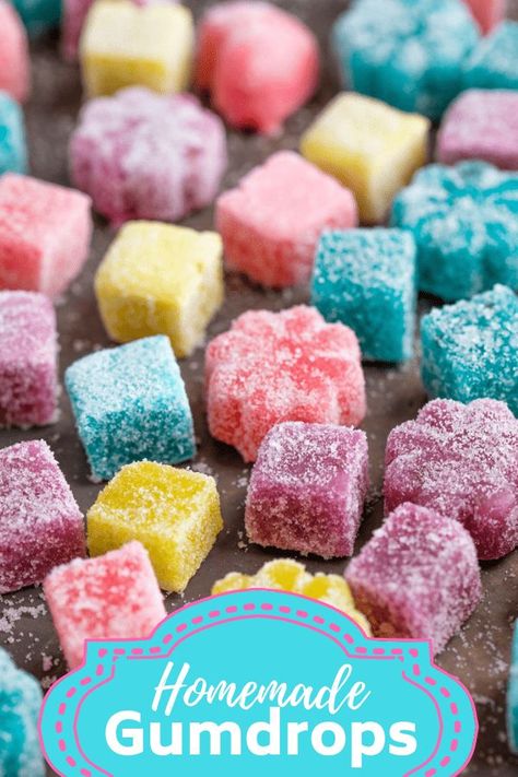 Homemade gumdrops are a fun and tasty science experiment you can easily make at home. Give this colorful candy making a try! #homemadegumdrops #candy How To Make Candies At Home, Homemade Jelly Candy Recipes, How To Make Jelly Sweets, Candy To Make At Home, How To Make Gummy Candy, Healthy Snacks Christmas, Home Made Candies, Making Candy Videos, Chocolate Making Ideas Homemade