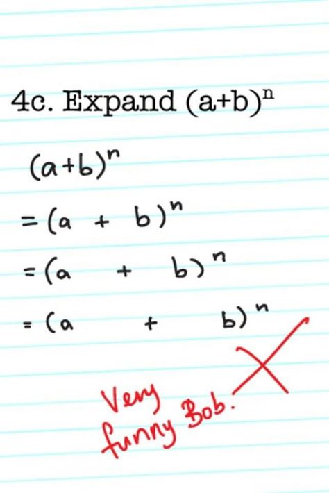 Binomial Theorem Math Tumblr, Algebra Humor, Math Cartoons, Binomial Theorem, Logic Math, Classroom Humor, Nerdy Jokes, Funny Math Jokes, Teaching Humor