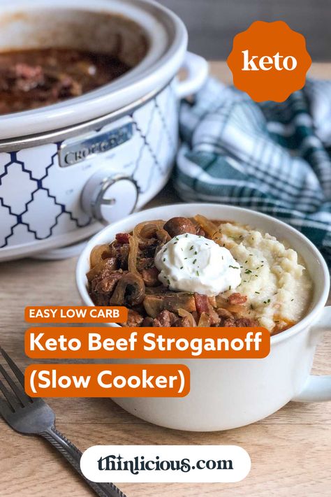 Keto Beef Stroganoff, Cheap Casseroles, Healthy Family Meal, Stewing Steak, Beef Stroganoff Crockpot, Cabbage And Noodles, Slow Cooker Beef Stroganoff, Ground Beef Stroganoff, Keto Beef