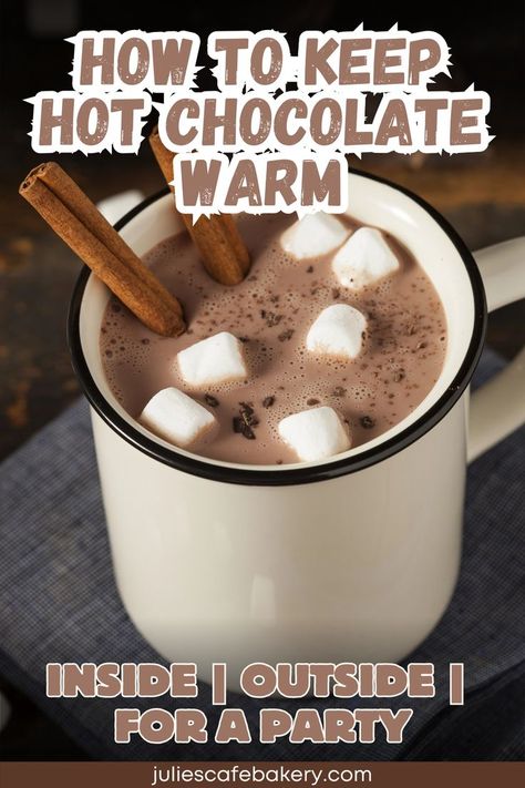 how to keep hot chocolate warm for party outside Hot Chocolate Toppings, Best Hot Chocolate Recipes, Hot Chocolate Party, Beverage Station, Party With Friends, Culinary Techniques, Hot Coco, Hot Cocoa Bar, Hot Chocolate Bars