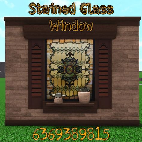 BloxburgVampire on Instagram: “Here’s another decal of an exterior window design. #bloxburg #bloxburgdecalcodes” Victorian Bloxburg Room Ideas, Shutter Decals Bloxburg, Decal Codes Bloxburg Aesthetic, Bloxburg Homes Realistic, Stained Glass Decals Bloxburg, Roblox Stained Glass Decal, Stained Glass Window Bloxburg, Bloxburg Retro House Exterior, Traditional Decals Bloxburg