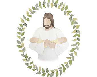 Refreshingly Simple Watercolor Prints by LittleOakStudios on Etsy Losing A Baby, Pictures Of Christ, Being Loved, Lds Art, Faceless Portrait, Japon Illustration, Pregnancy Loss, Holding Baby, Angel Baby