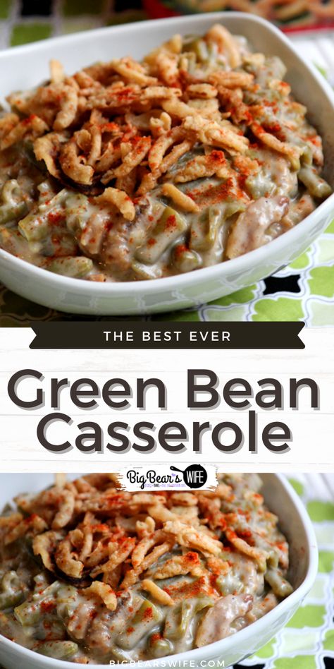 Delicious Green Bean Casserole, Gluten Free Green Bean Casserole, Homemade Mushroom Soup, Green Bean Casserole Campbells, Cheesy Green Bean Casserole, Traditional Green Bean Casserole, Delicious Green Beans, Crispy Fried Onions, Homemade Green Bean Casserole