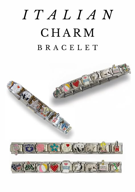 Adjustable Italian charm bracelet from Amazon! #JewelryLovers #JewelryAddict #JewelryDesign #Gemstone #Style #Accessories #Fashion #Jewelry #StatementJewelry #HandmadeJewelry Italian Bracelet, Italian Charms, Cowgirl Style Outfits, Dream List, Diy Jewelry Unique, Funky Jewelry, Jewelry Lookbook, Pretty Bracelets, Dream Jewelry