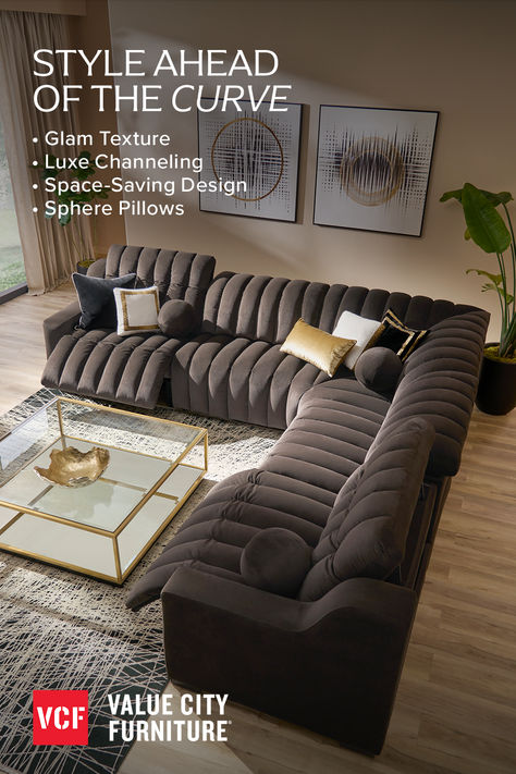 Discover the ultimate blend of style and comfort with our power reclining sofas and sectionals. Crafted with next-gen technology, these pieces offer seamless functionality without sacrificing elegance. Perfect for modern homes and packed with features like storage, cupholders and more, these reclining sofas don't even look like traditional recliners. Explore trending furniture ideas and elevate your space with power recliners today, only at Value City Furniture. Recliner Sofa Living Room Decor, Recliner Sofa Living Room, Trending Furniture, Reclining Sofas, Diy House Renovations, American Signature Furniture, Value City Furniture, Power Reclining Sofa, House Things