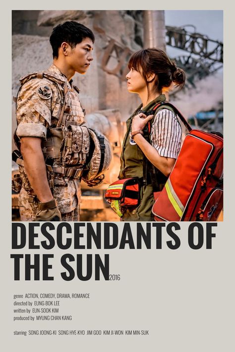 Descendants Of The Sun Kdrama Poster, Descendants Of The Sun Minimalist Poster, Descendants Of The Sun Poster, Descendant Of The Sun, Korean Series Poster, Kdrama Posters Aesthetic, K Dramas Posters, K Drama Poster, Kdramas Posters