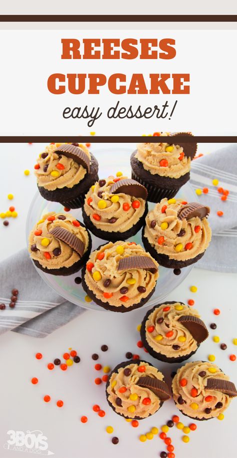 I love the ease of this Reese's Peanut Butter Cupcakes Recipe! Using a boxed cake mix for making cupcakes is the best! Reeces Pieces Cupcakes, Kit Kat Cupcakes Recipe, Reece’s Pieces Cake, Reese’s Pieces Cupcakes, Reese’s Cupcake Recipe, Reese's Peanut Butter Cupcakes, Reese’s Peanut Butter Cupcakes, Reese’s Cupcakes, Cupcake Recipes From Box Cake Mixes