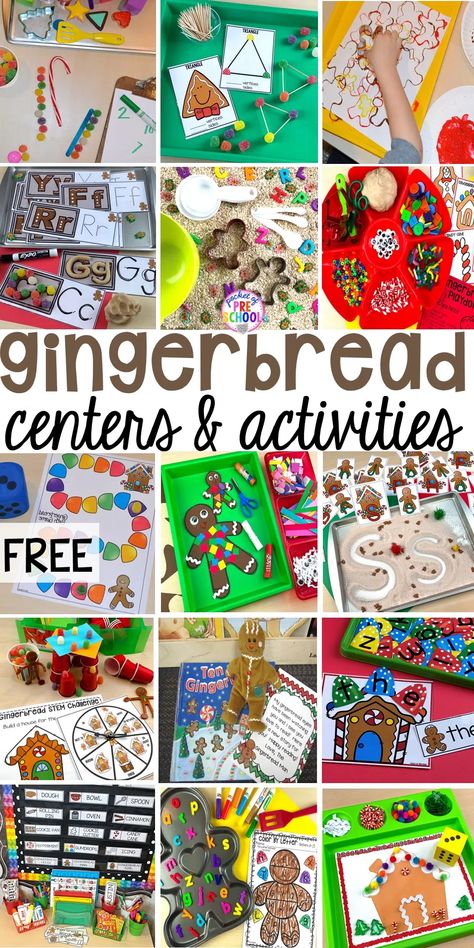 Gingerbread Plate Craft, Gingerbread Preschool Lesson Plan, Gingerbread House Dramatic Play Center, Gingerbread Craft For Preschool, Gingerbread Theme For Toddlers, Gingerbread Theme Toddlers, Gingerbread Ideas For Preschool, Preschool Gingerbread House, Gingerbread Crafts For Toddlers