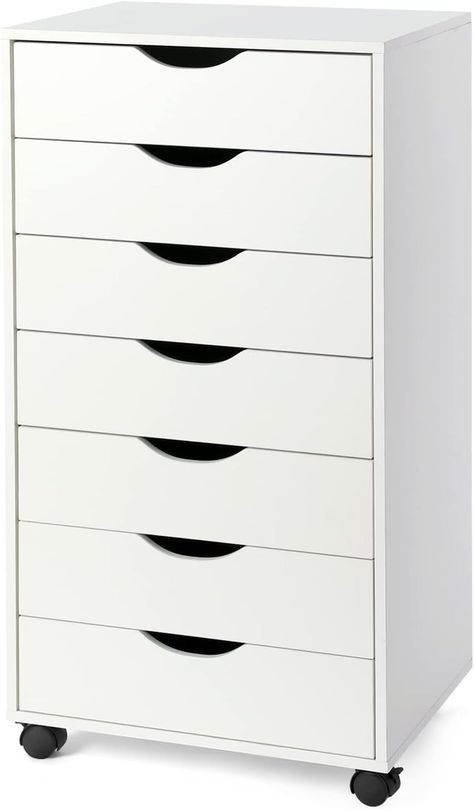 7-Drawer Dresse Office White Cabinets, Dresser Tall, Storage Cabinet For Bedroom, Alex Drawers, Cabinet For Bedroom, Home Office White, Alex Drawer, Tall Chest Of Drawers, 7 Drawer Dresser