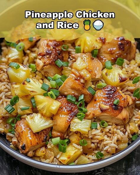 Grandma's Secret Recipes | Pineapple Chicken and Rice 🍍🍚 | Facebook Pineapple Chicken And Rice, Recipes Pineapple, Pineapple Chicken, Rice Ingredients, Chicken And Rice, Chicken Dishes Recipes, Chicken Rice, 1 Pound, Kitchen Recipes