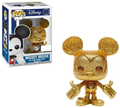 Funko Pop! Disney Mickey Mouse #01 Gold Diamond Collection (Barnes & Noble Exclusive) Игрушки Funko Pop, Funko Pop Dolls, Funk Pop, Funko Pop Toys, Funko Pop Collection, Pop Vinyl Figures, Disney Pop, Pop Dolls, Pop Disney