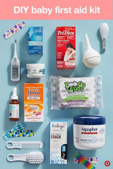 Baby First Aid Kit, Baby Medicine, First Aid Kits, Baby Checklist, Diy Bebe, Baby Necessities, Baby Prep, Baby Advice, Shower Bebe