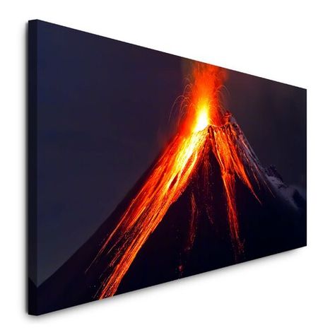 Volcano Painting, Wall Art On Canvas, Office Garden, Stunning Interiors, Kids Items, Teen Boy, Home Room Design, Kitchen Office, Art On Canvas