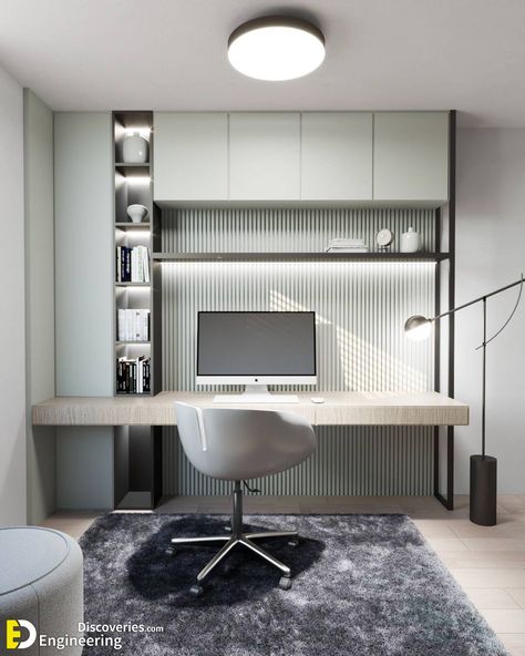 Home Office Ideas That Will Make You Want To Work All Day | Engineering Discoveries Study Table Ideas, Home Study Rooms, Study Table Designs, Modern Home Offices, Interior Design Per La Casa, Study Room Design, Small Home Offices, Boy Bedroom Design, Kids Interior Room