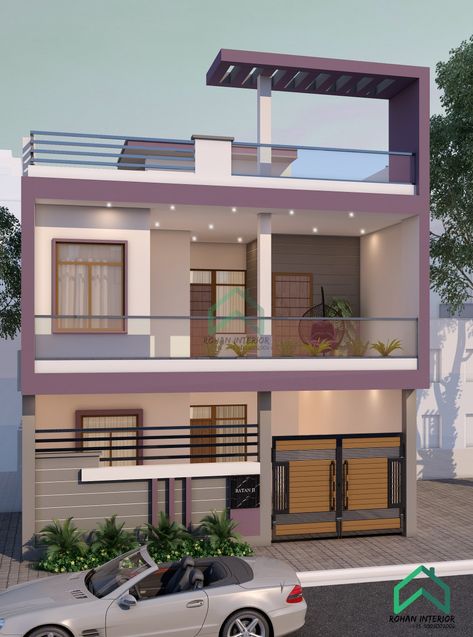 Outer House Design, Outer Colour Of House, House Hall Design, House Front Wall Design, Low Budget House, House Main Gates Design, House Outer Design, Small House Elevation, Small House Front Design