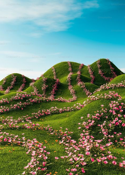 A hill covered in pink flowers with the word love spelled in the grass photo – Digital image Image on Unsplash Grass Photo, Pink Grass, Spring Images, Spring Landscape, Word Love, Art Drawings Sketches Creative, A Hill, 3d Render, Nature Images