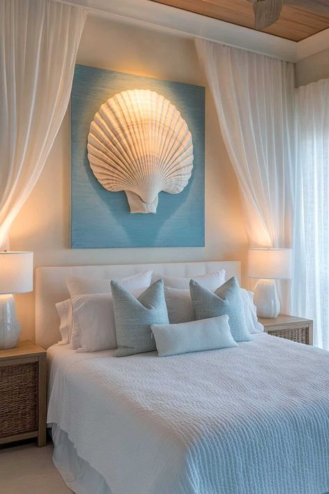 44 Modern Coastal Bedroom Ideas (Refined and Relaxed) Modern Coastal Decor Bedroom, Coastal Bedroom Curtains, Coastal Modern Bedroom, Modern Coastal Bedroom Ideas, Coastal Guest Bedroom, Coastal Farmhouse Bedroom, Modern Coastal Farmhouse, Modern Coastal Bedroom, Coastal Bedroom Ideas